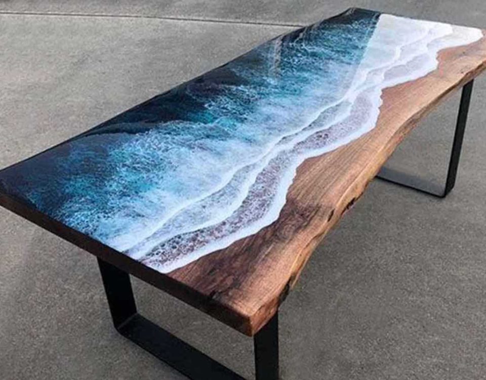 Epoxy Ocean Table